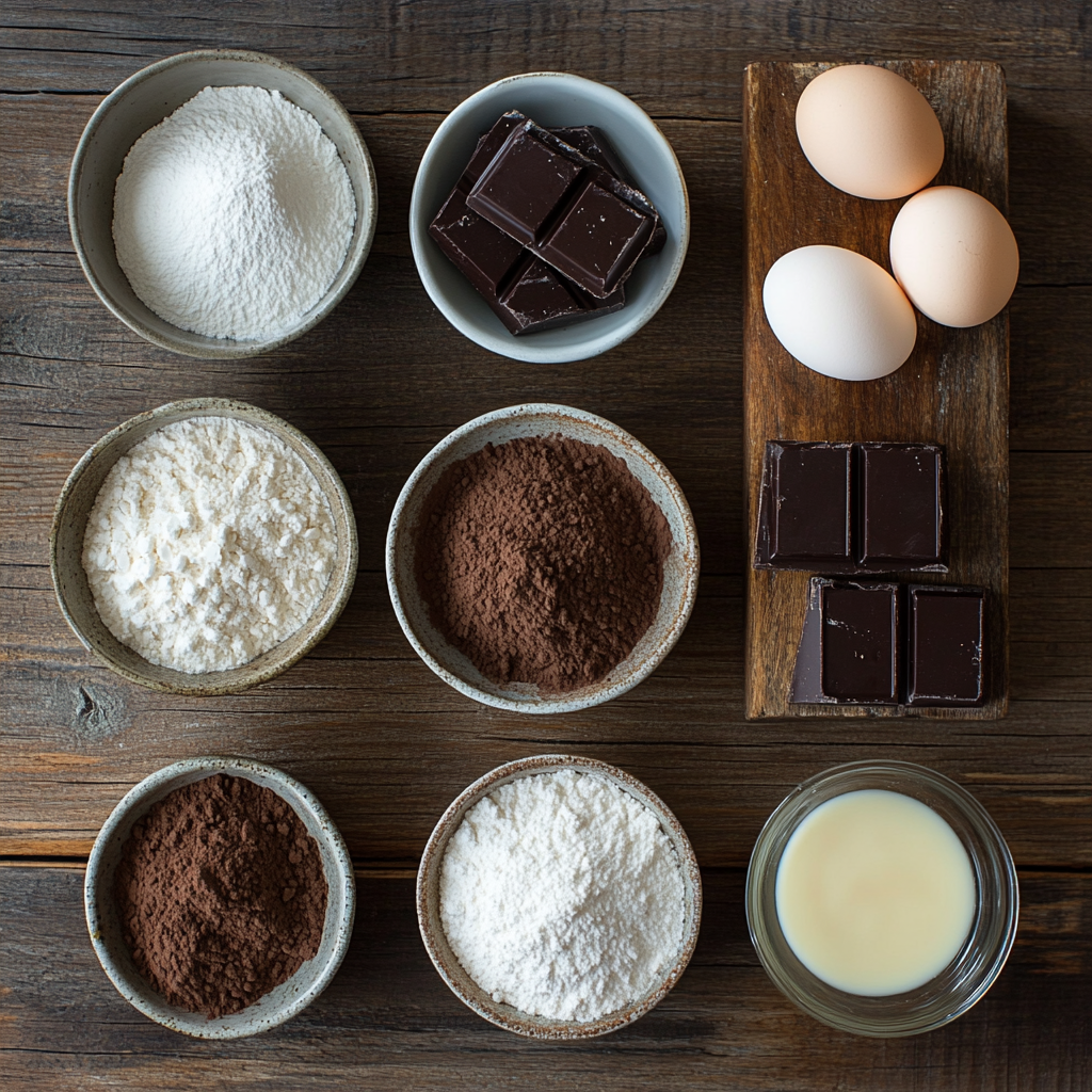 Holiday Chocolate Macarons ingredients