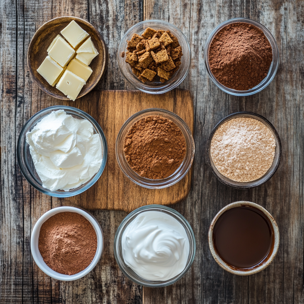 Holiday Chocolate Peanut Butter Cheesecake ingredients