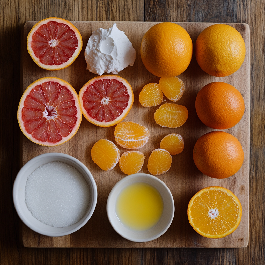 Holiday Citrus Pavlova ingredients