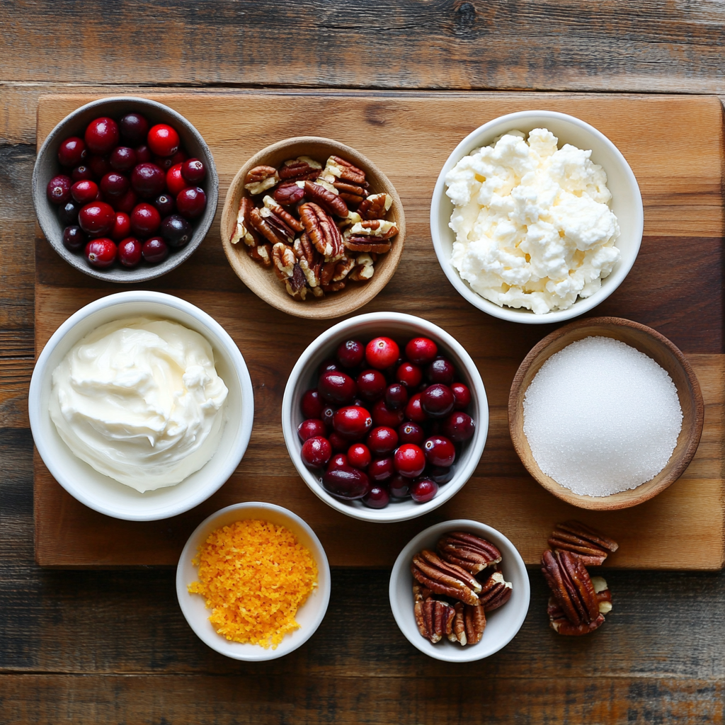 Holiday Cranberry Cream Cheese ingredients