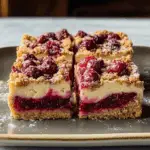Holiday Cranberry Crumble Cheesecake Bars