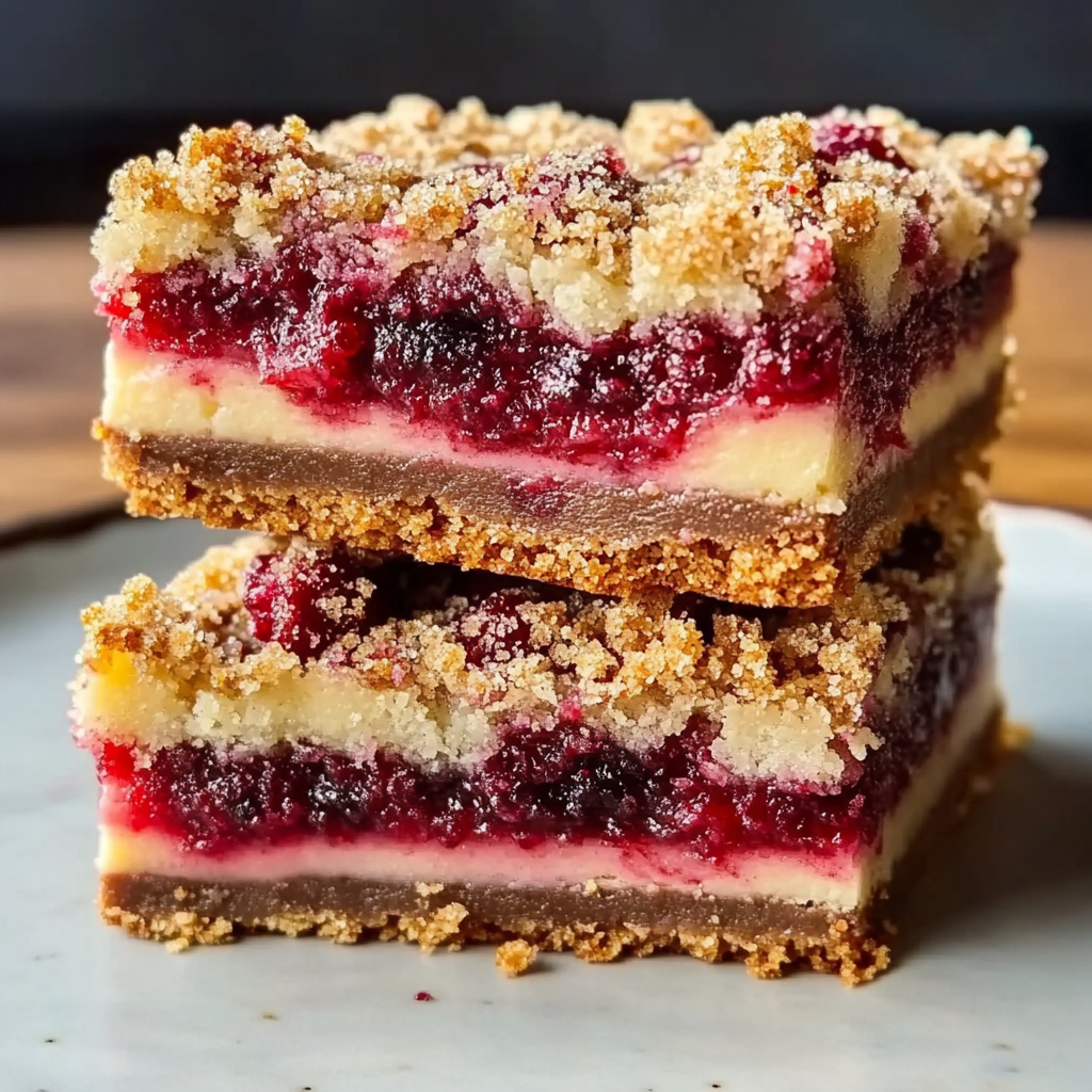Holiday Cranberry Crumble Cheesecake Bars