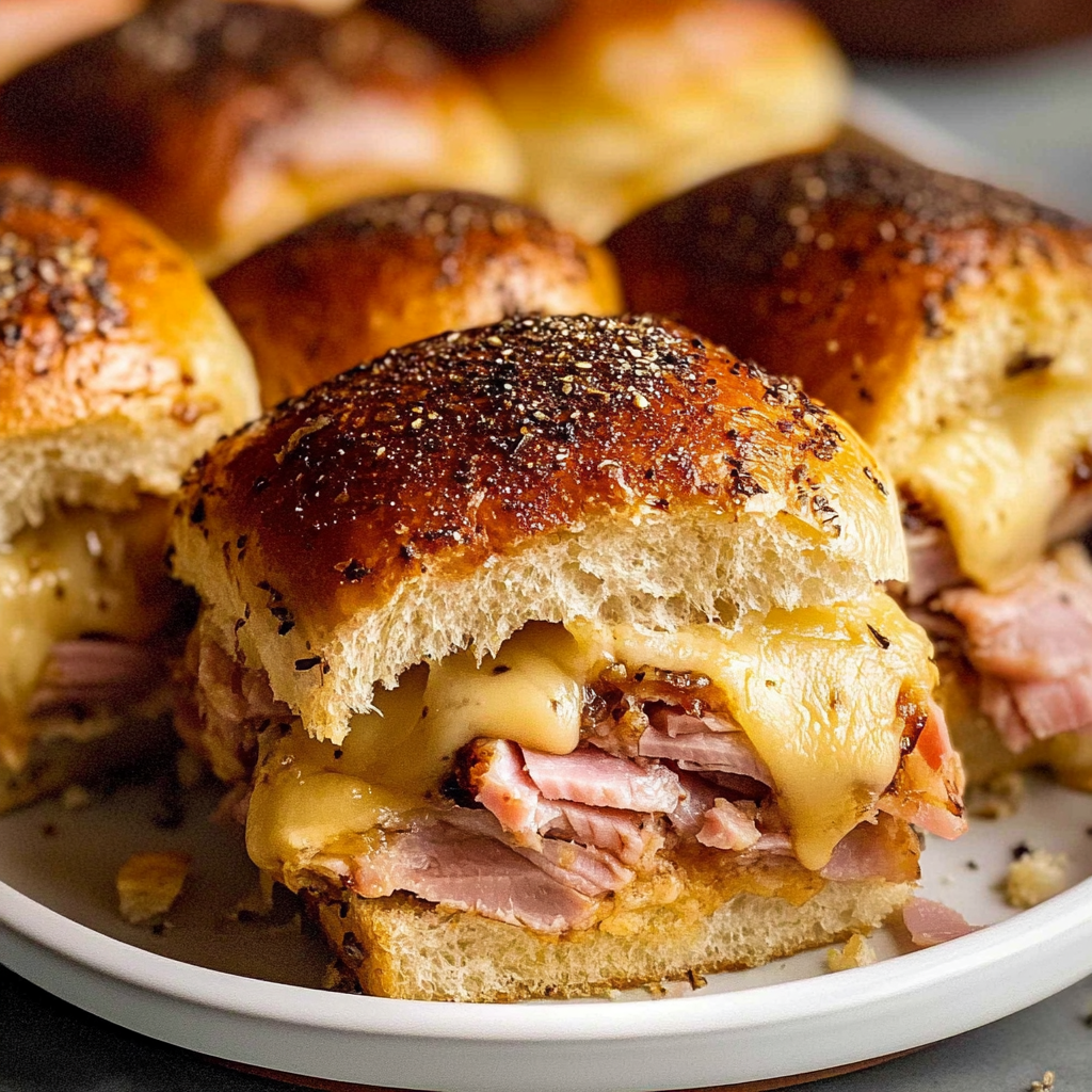 Holiday Hot Ham and Cheese Sliders