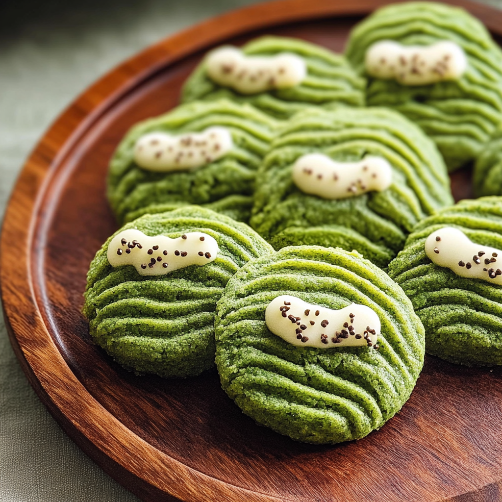 Holiday Matcha Butter Cookies