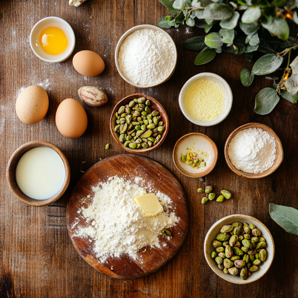 Italian Pistachio Crumb Cake ingredients