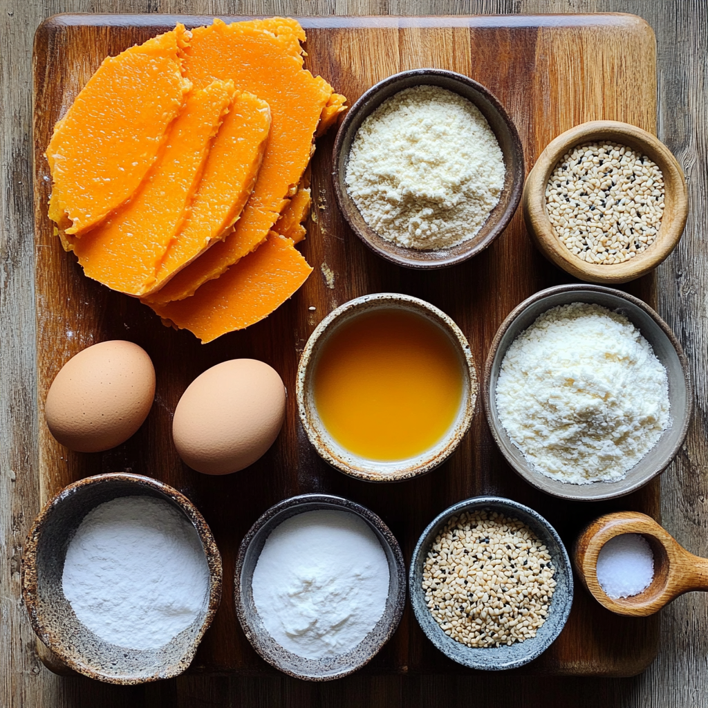 Japanese Sweet Potato and Sesame Muffins ingredients