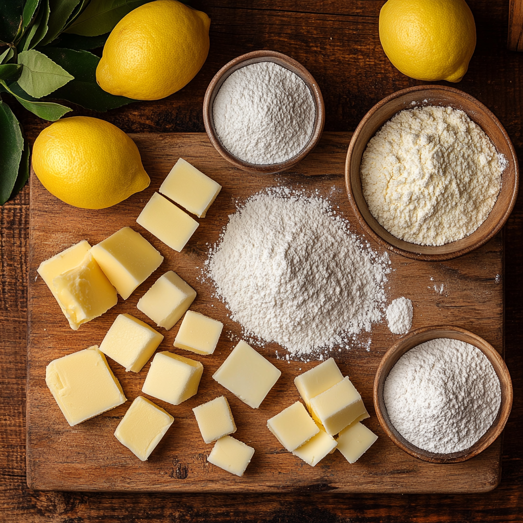 Lemon Butter Tarts for christmas ingredients