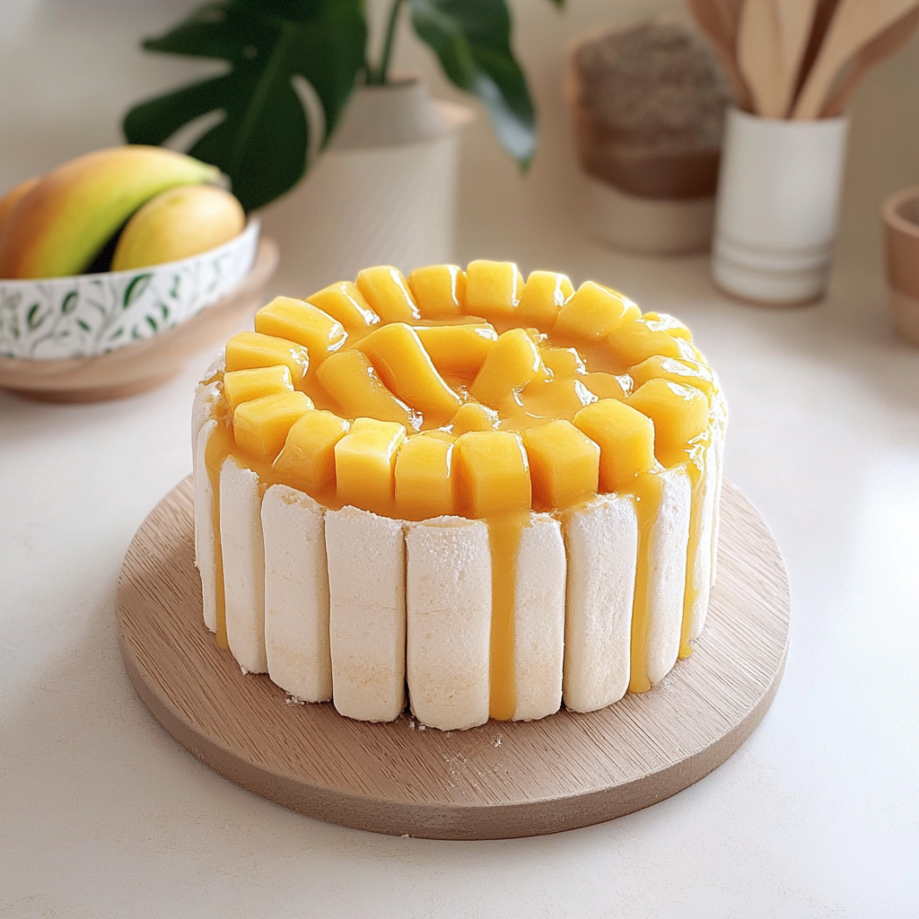 Mango Charlotte Cake