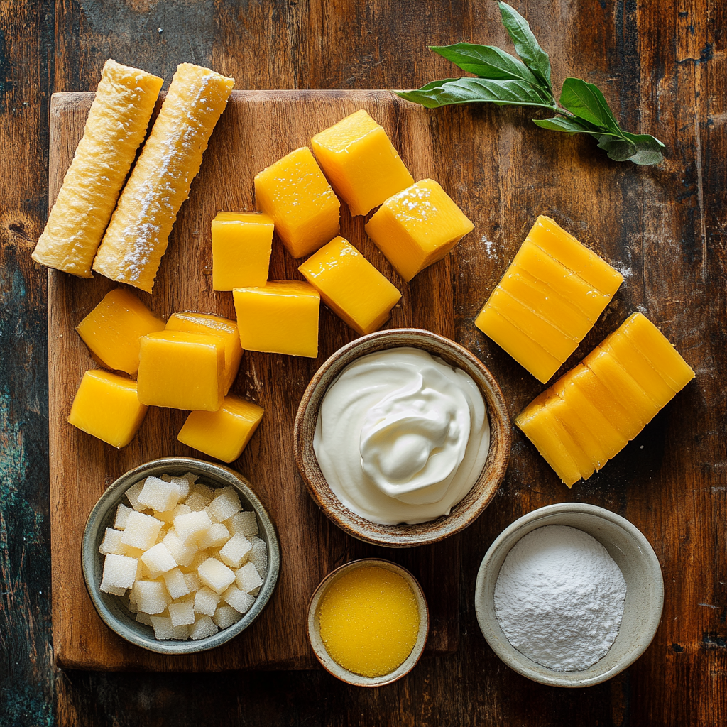 Mango Charlotte Cake ingredients