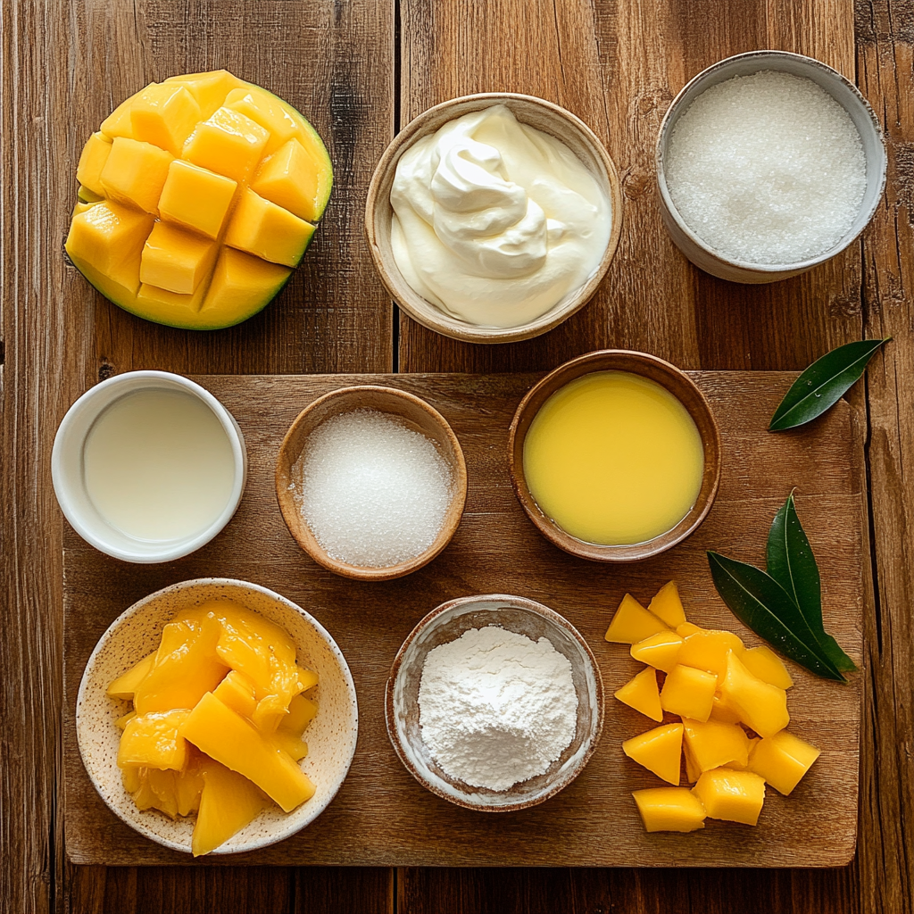 Mango Panna Cotta ingredients