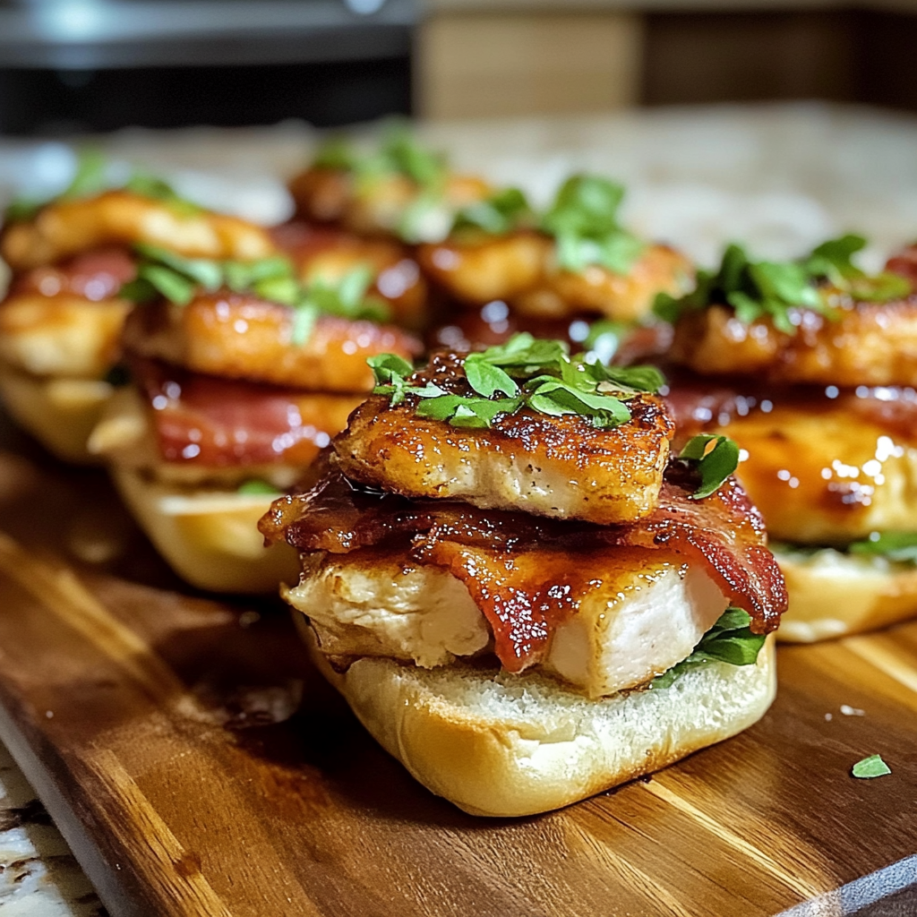 Maple Chicken Bacon Sliders