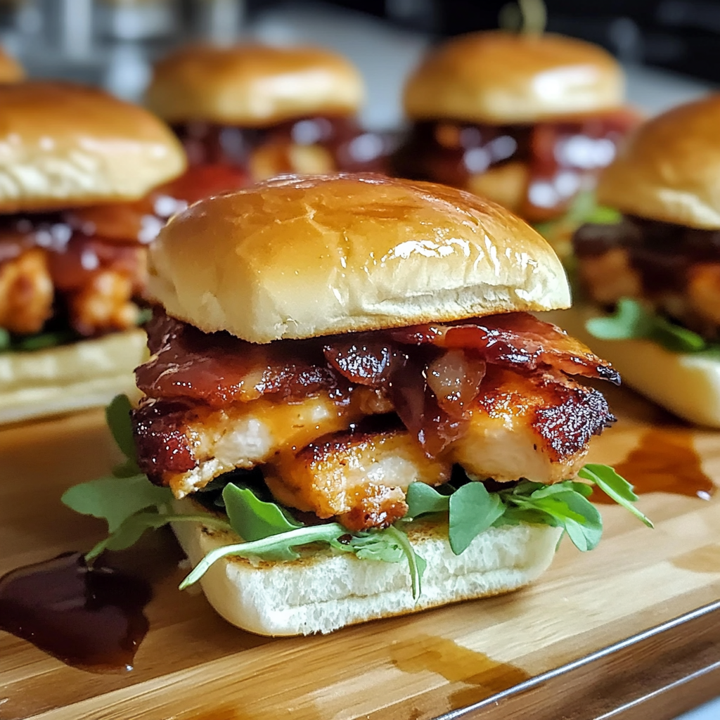 Maple Chicken Bacon Sliders