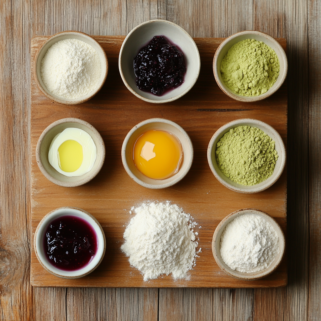 Matcha Thumbprint Cookies ingredients