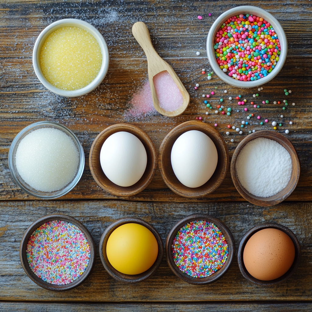 Meringue Christmas Trees ingredients