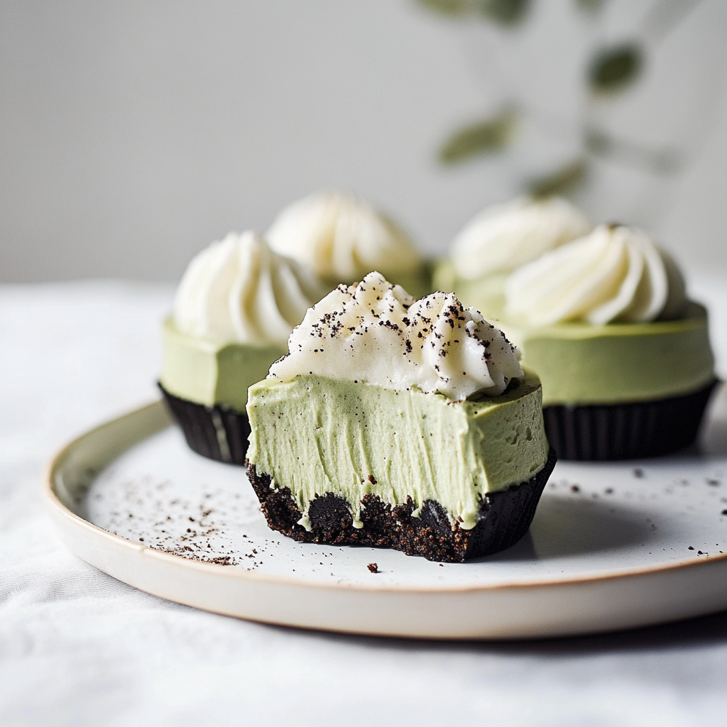 No-Bake Matcha Cheesecake with Oreo Crust