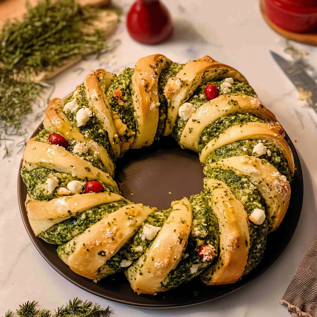 Pesto Bread Wreath