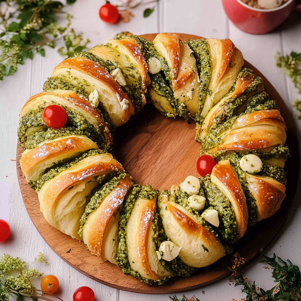 Pesto Bread Wreath