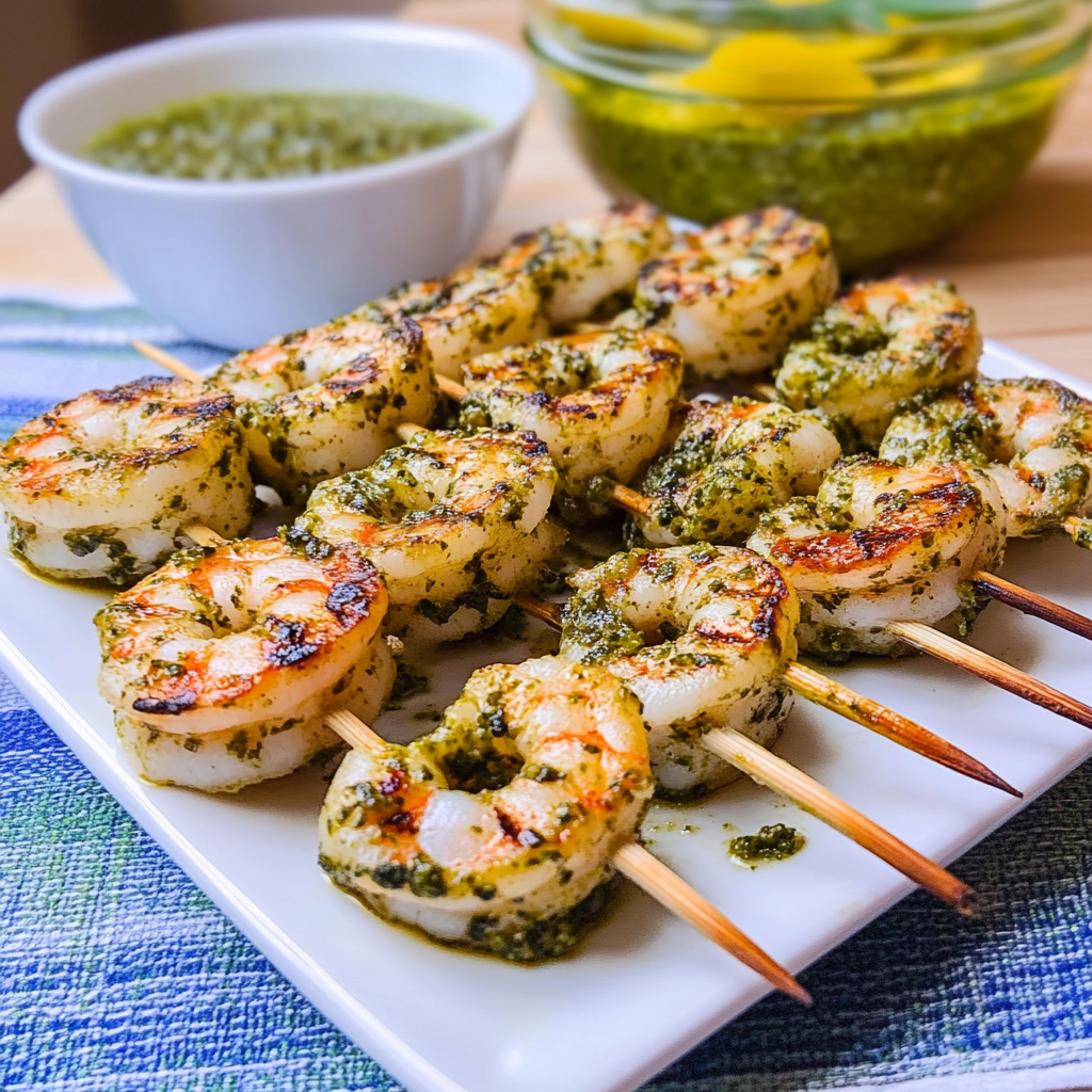 Pesto Grilled Shrimp