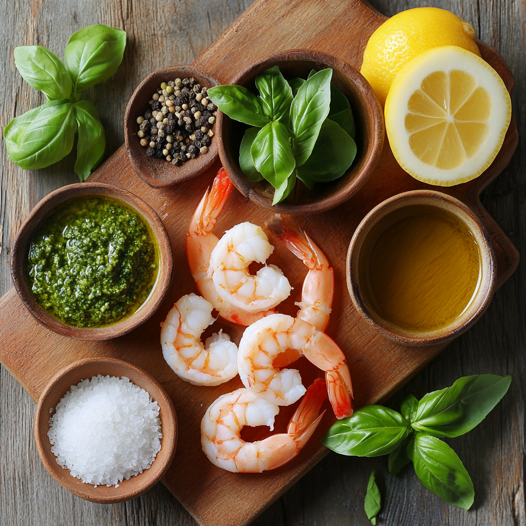 Pesto Grilled Shrimp ingredients