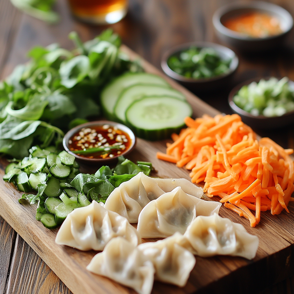 Potsticker Salad ingredients