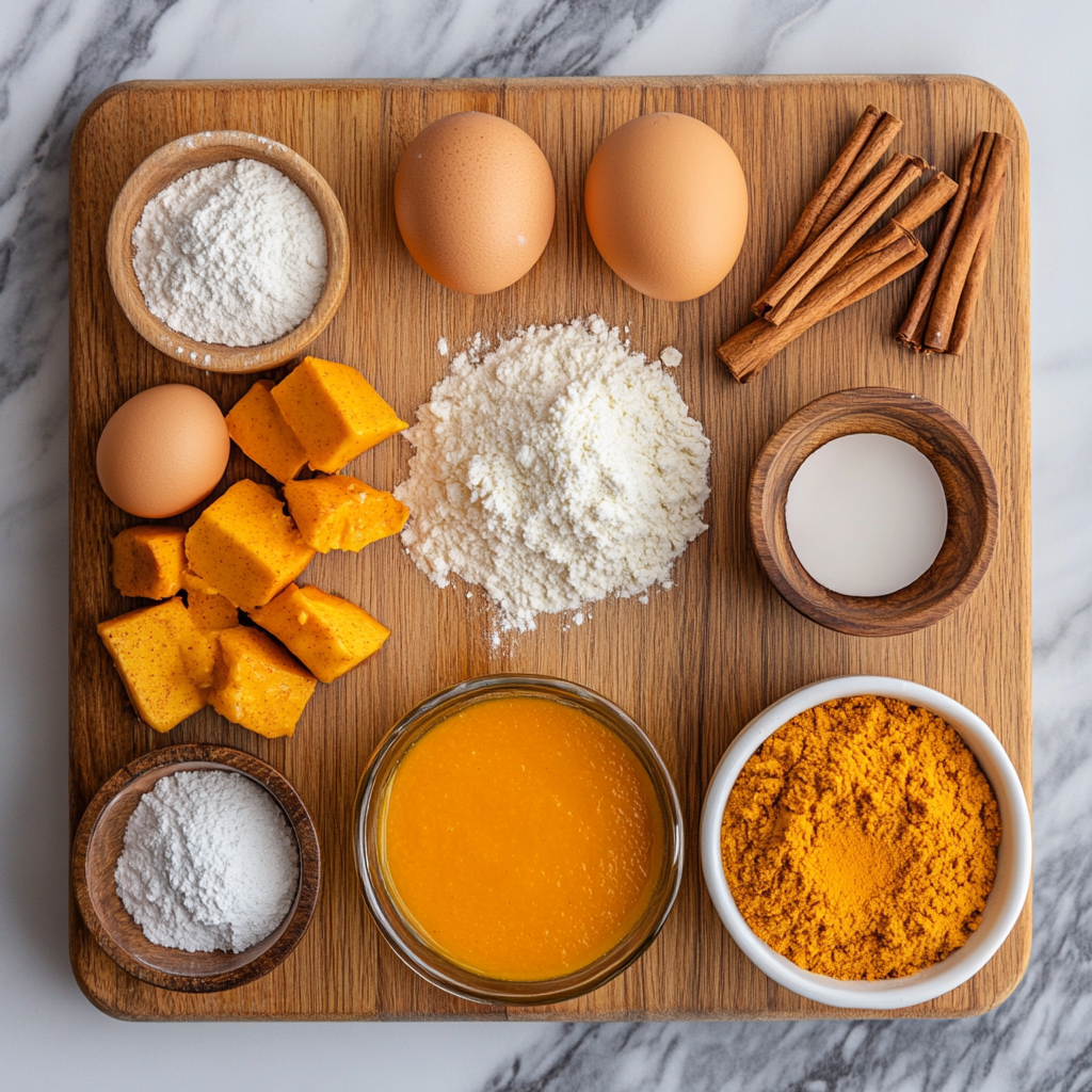 Pumpkin Madeleines ingredients