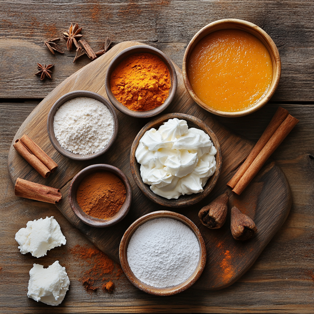 Pumpkin Pie Dip ingredients