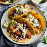 Quick and Easy Salmon Tacos with Yogurt Slaw