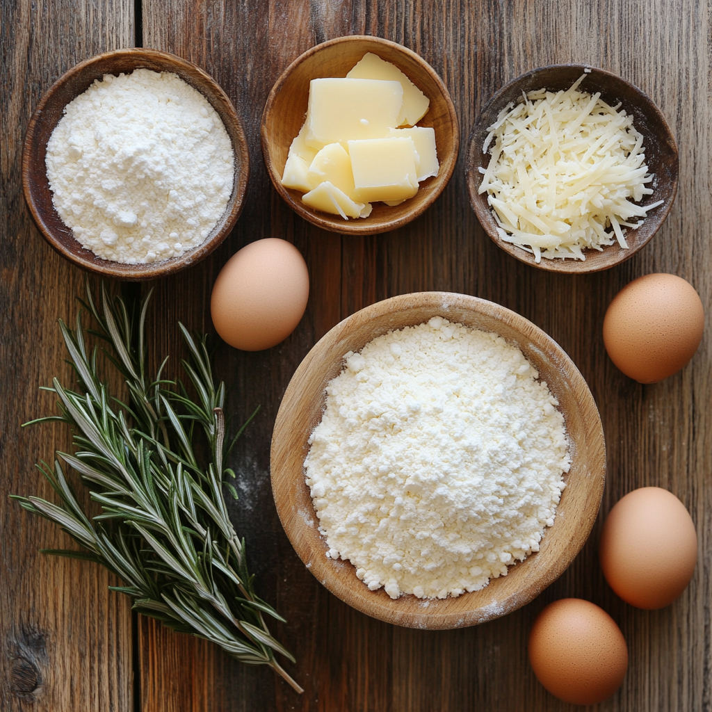 Rosemary-Parmesan Snowflake Cookies ingredients