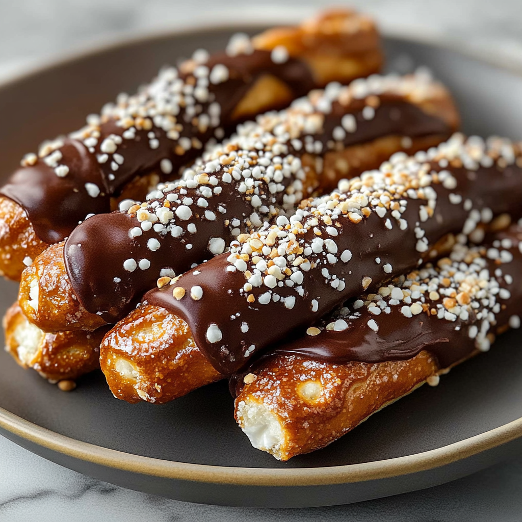 Tahini Dark Chocolate Pretzels