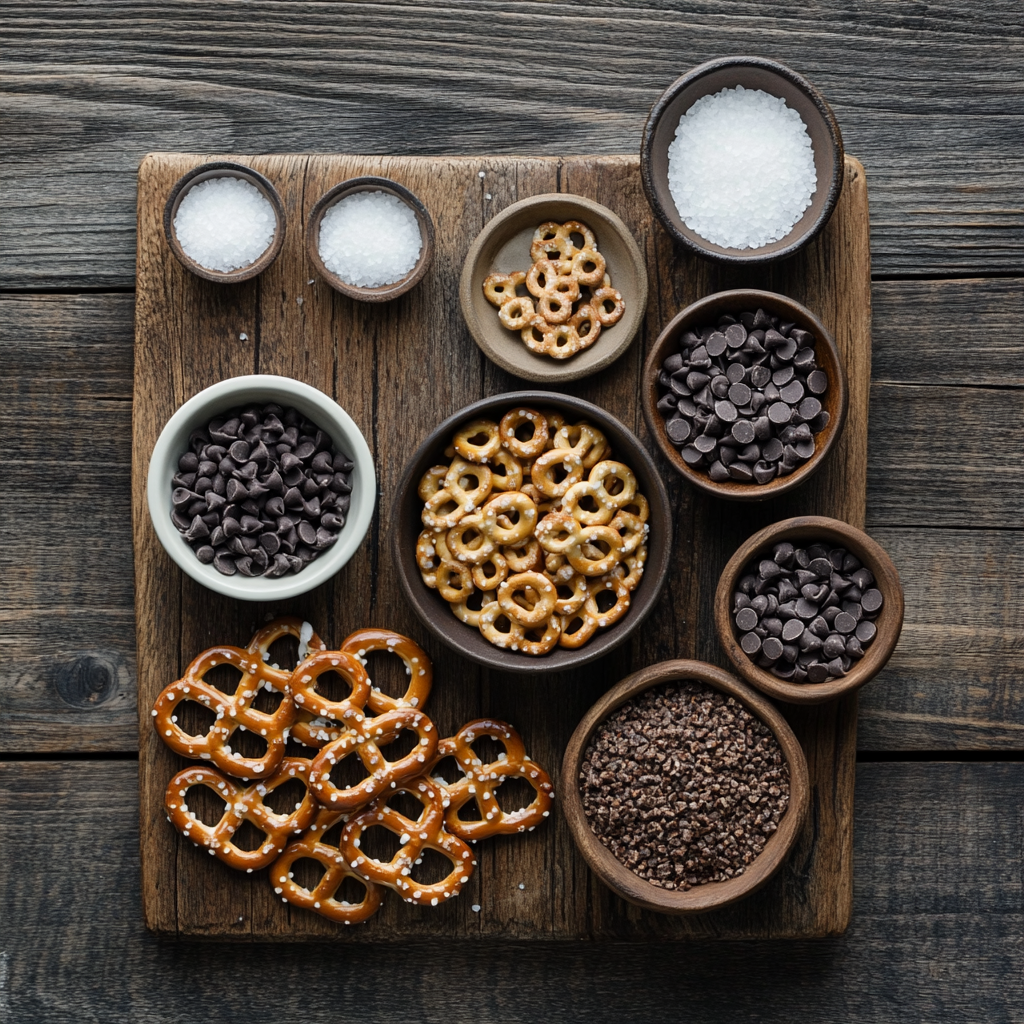 Tahini Dark Chocolate Pretzels ingredients