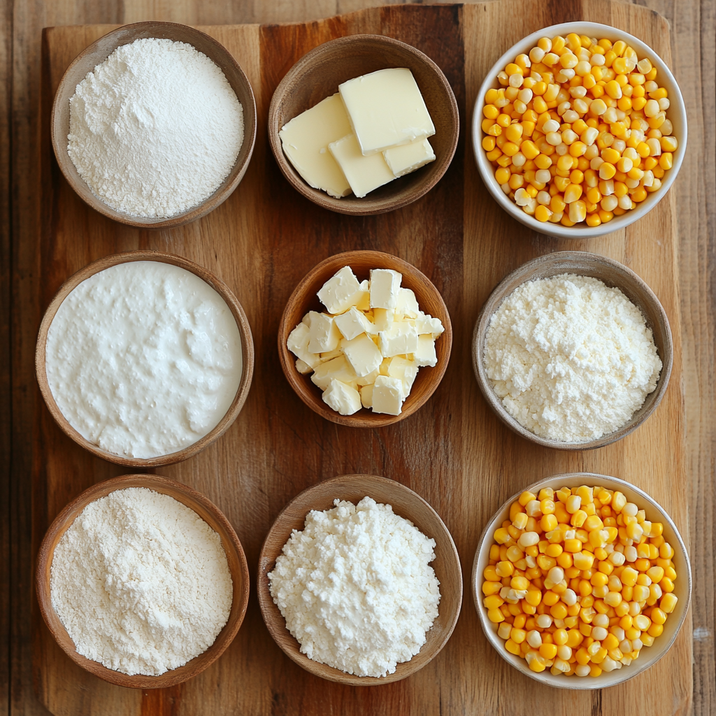 Venezuelan Sweet Corn Cachapas ingredients