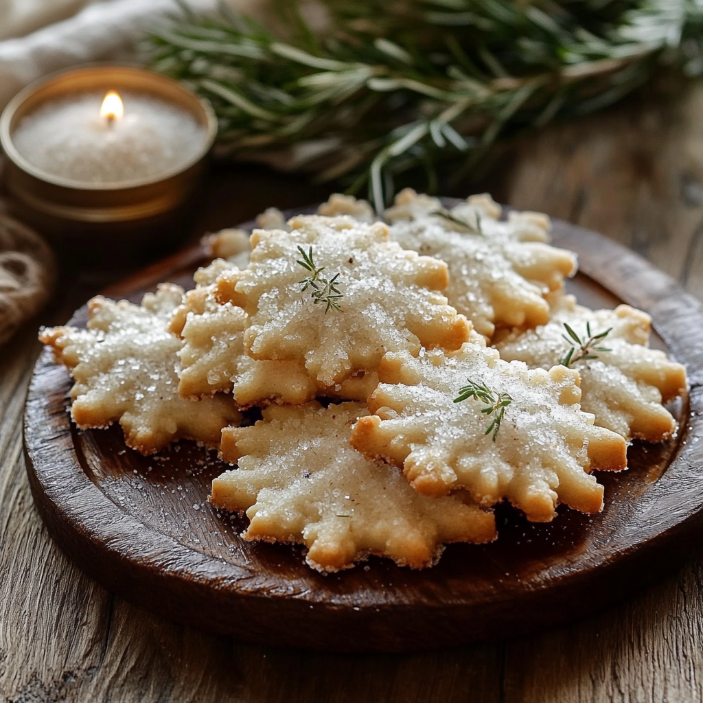 Rosemary-Parmesan Snowflake Cookies