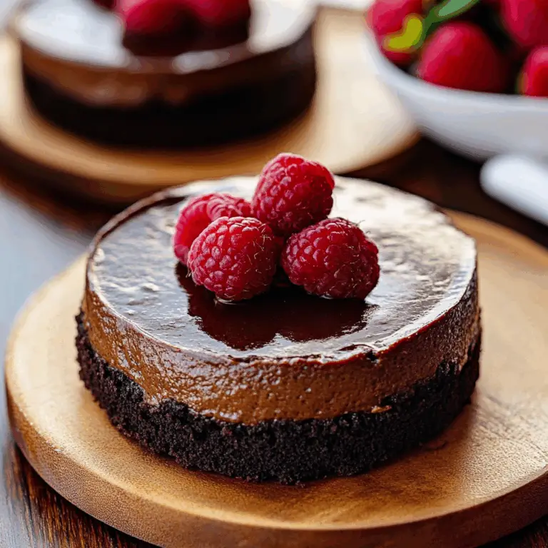 Mini Chocolate Cheesecake for Two