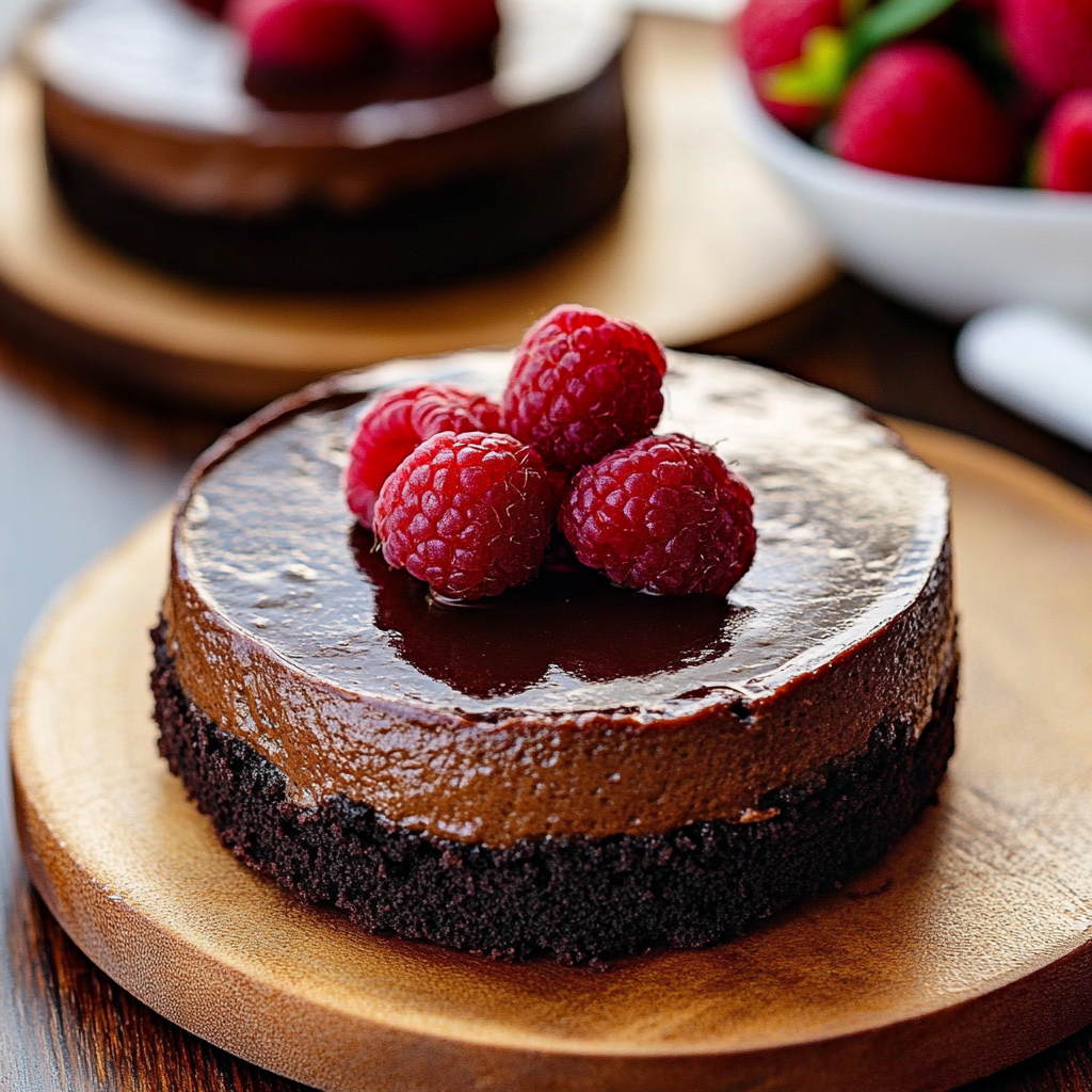 Mini Chocolate Cheesecake for Two