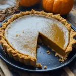 christmas Pumpkin Pie with Gingersnap Crust